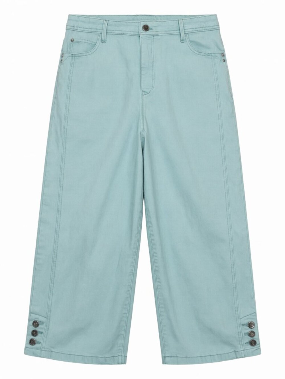 Amanda Vanderbilt Women's Plus Size 16W Aqua Capris Cotton Blend